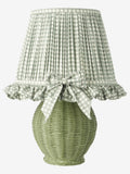 Dar Lighting Omer table lamp in green and antique brass (British brand)
