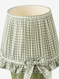 Dar Lighting Omer table lamp in green and antique brass (British brand)