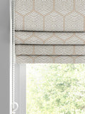 Logan roman blinds natural champagne geometric design (British brand)
