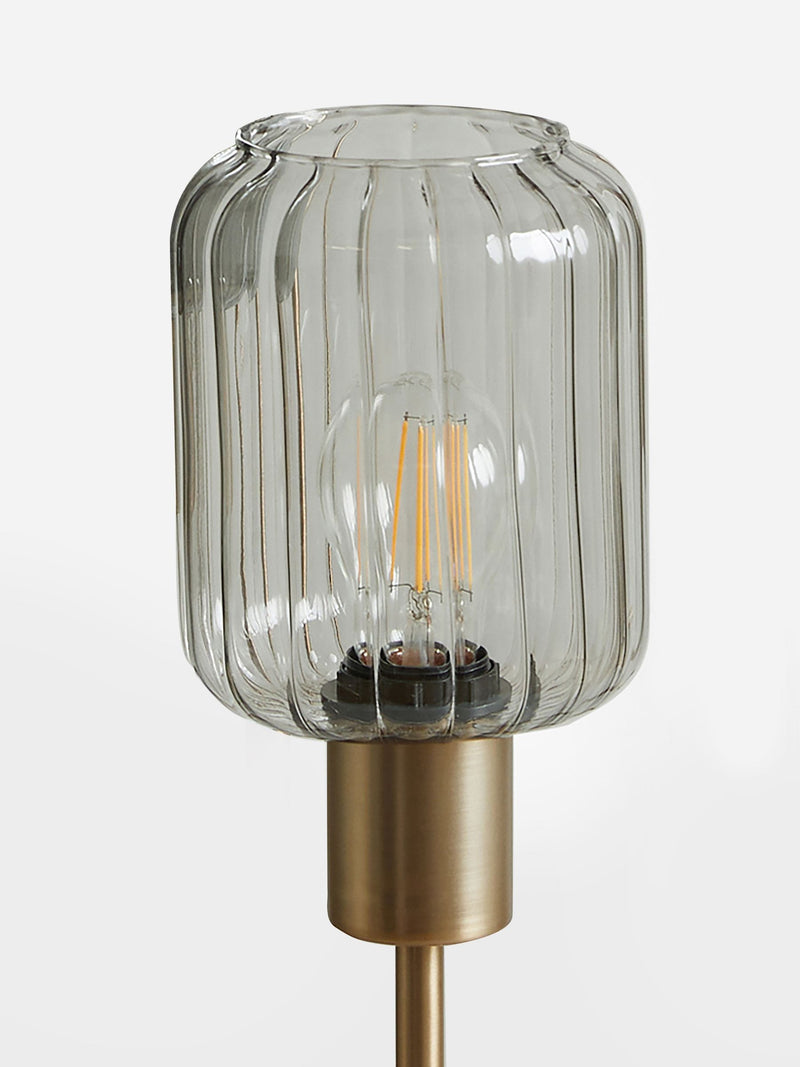 Jensen floor lamp spare part smoke grey glass, imported from the UK