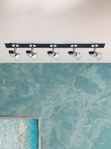 Next Searchlight Chrome Fire 5 Light Bar Spotlight Ceiling Light- Buy online at McGrocer