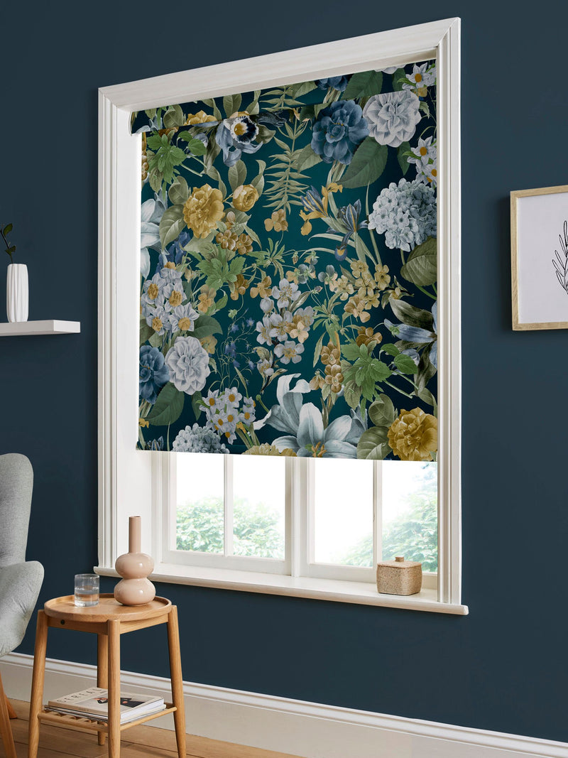 Graham & Brown Glasshouse roller blind midnight blue - British product