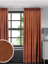 Next Made To Measure Curtains Terracotta Brown Paso- Buy online at McGrocer