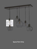 Clear glass replacement shade for Bourton cluster light, imported from the UK