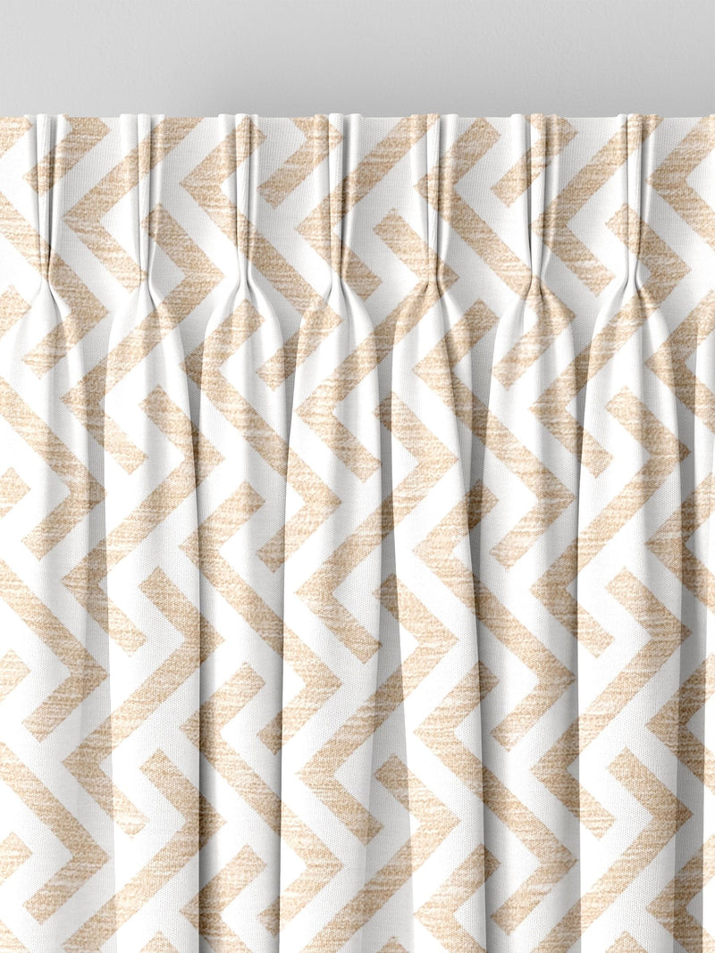Natural Amble geometric gold made to measure curtains (British brand)