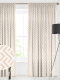 Natural Amble geometric gold made to measure curtains (British brand)