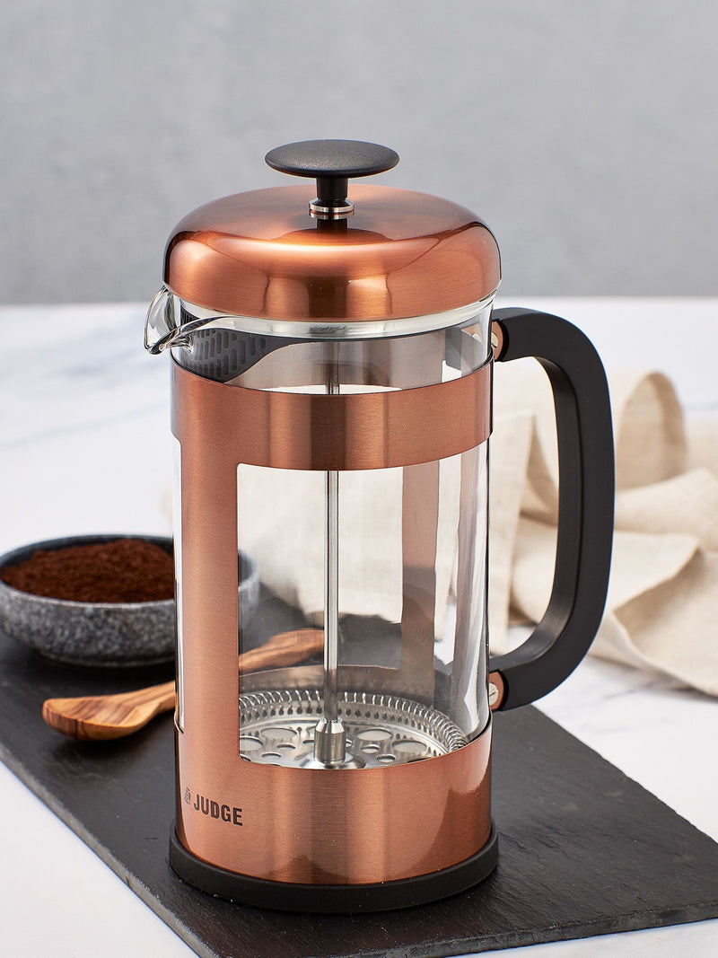 Judge Copper 8 Cup Glass Cafetiere, UK version