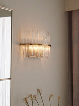 Next Lipsy Gold Flush Glass Wall Light- Buy online at McGrocer