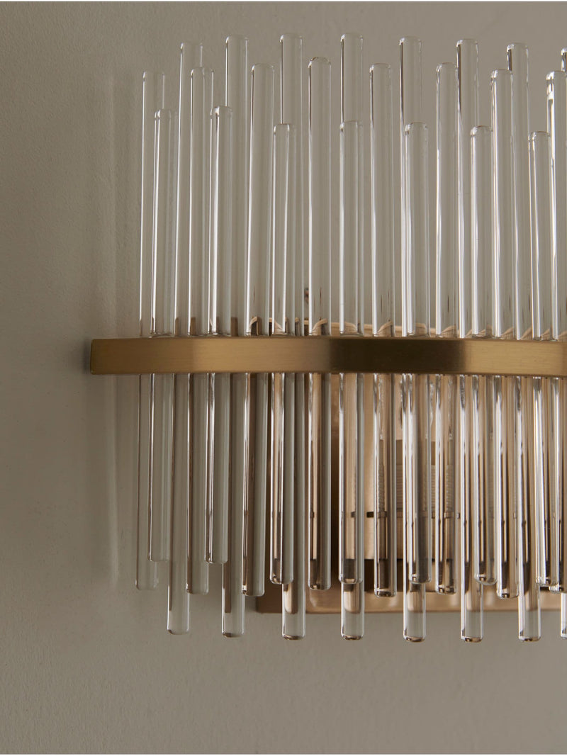Lipsy Gold Flush Glass Wall Light (British brand)