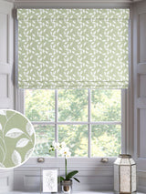 Next Next Green Mallix Sage Made to Measure Roman Blinds- Buy online at McGrocer