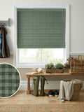 Laura Ashley green gingham made-to-measure Roman blinds (British brand)