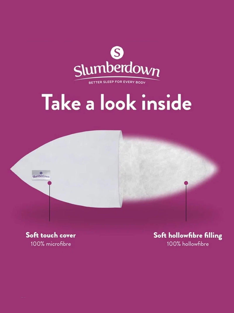 Slumberdown medium back sleeper pillows set of 2 white (British brand)