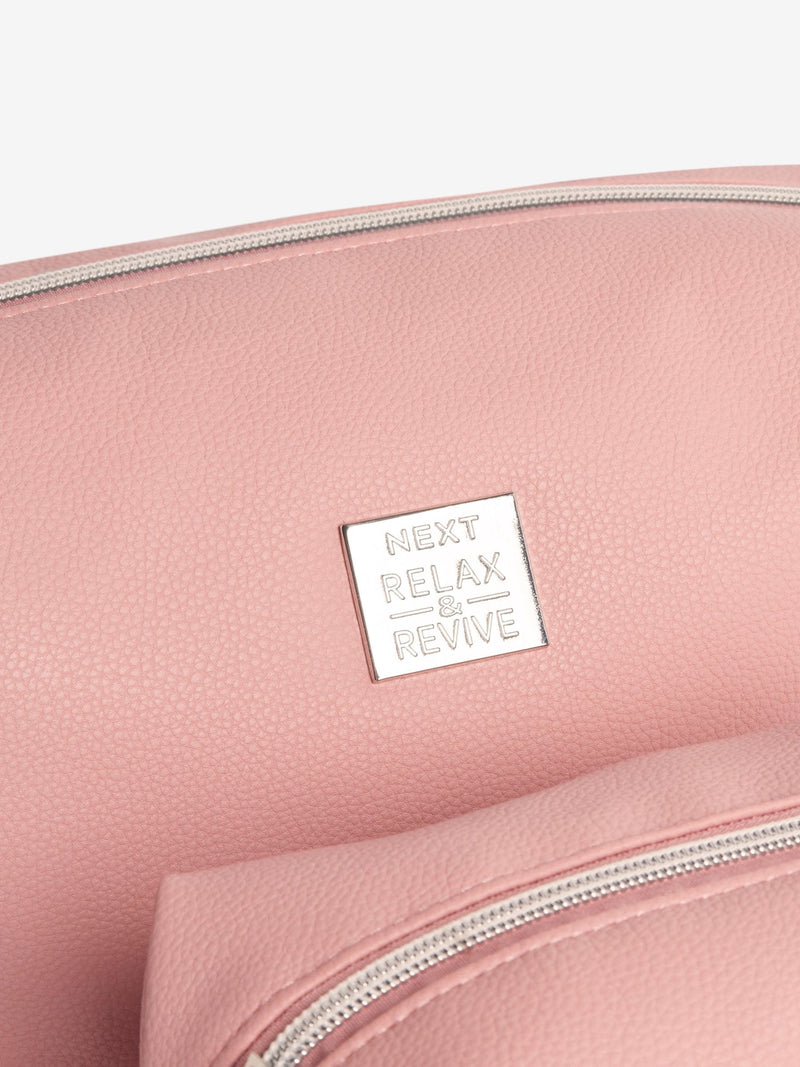 Faux leather slouch make-up bag - British product