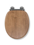 Croydex Ontario Teak Flexi-Fix toilet seat - British product