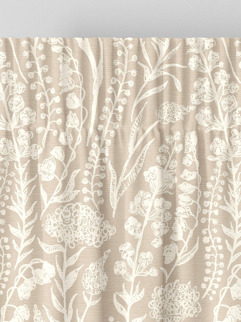 Jarrod made to measure cream floral curtains, imported from the UK