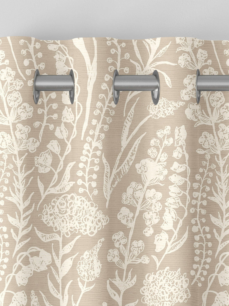 Jarrod made to measure cream floral curtains, imported from the UK