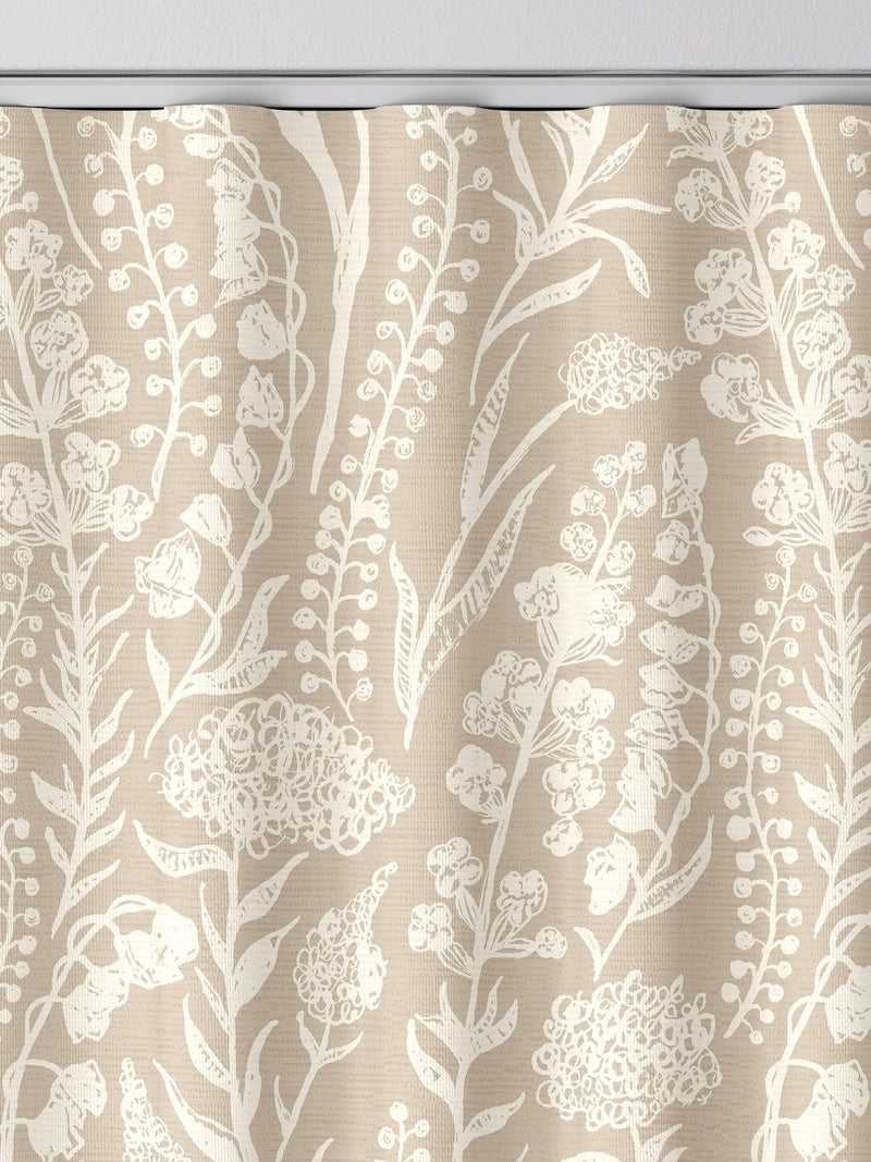 Jarrod made to measure cream floral curtains, imported from the UK