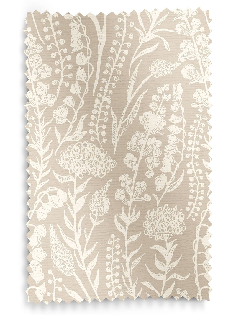 Jarrod made to measure cream floral curtains, imported from the UK
