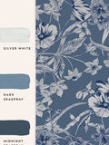 Laura Ashley wallpaper Midnight Summerhill 10m roll (British brand)