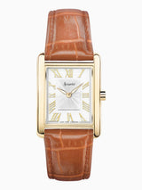 Next Accurist Brown Rectangle Leather Strap Analogue Watch- Buy online at McGrocer