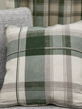 Next Fusion Green Balmoral Check 100% Cotton Filled Cushion- Buy online at McGrocer