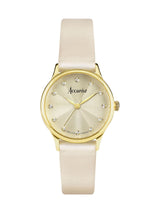 Next Accurist Cream Dress Leather Strap 28mm Watch- Buy online at McGrocer