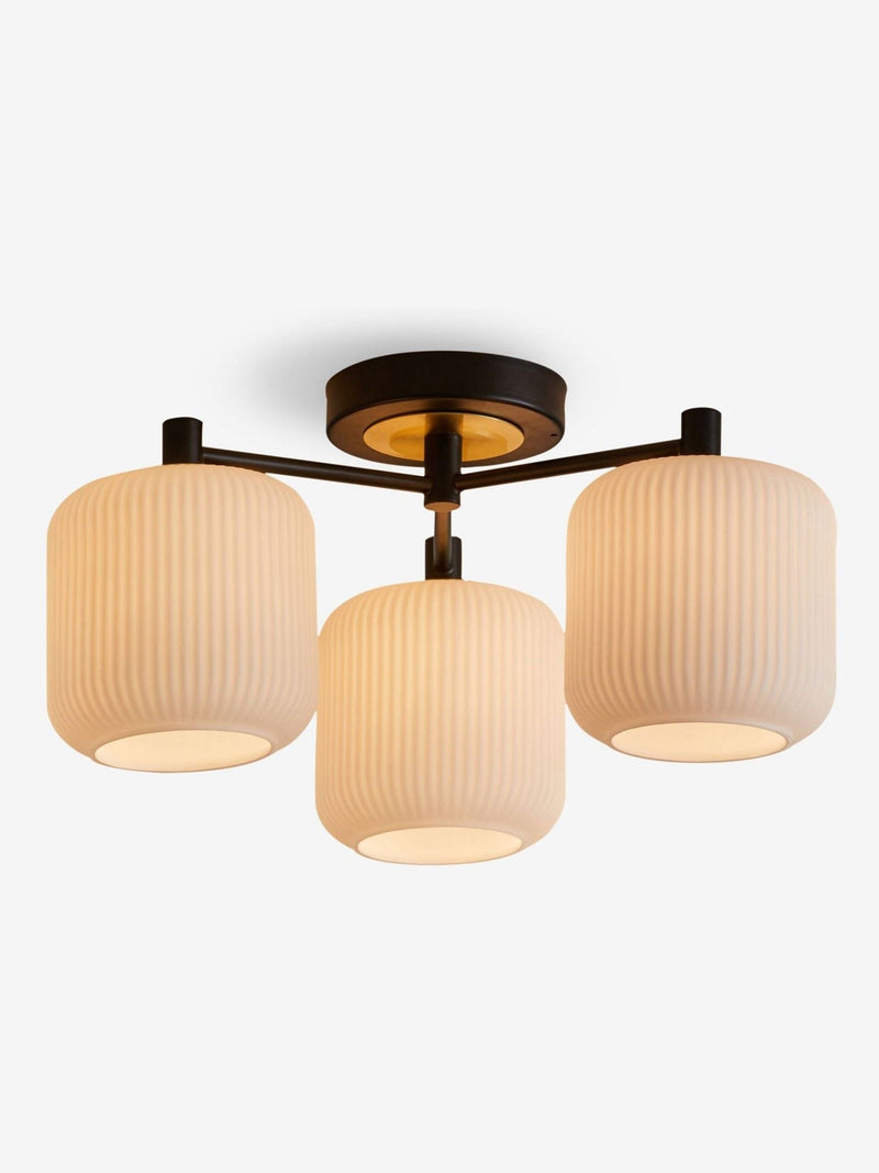 Ryker ceiling light white/black finish 42cm diameter, imported from the UK