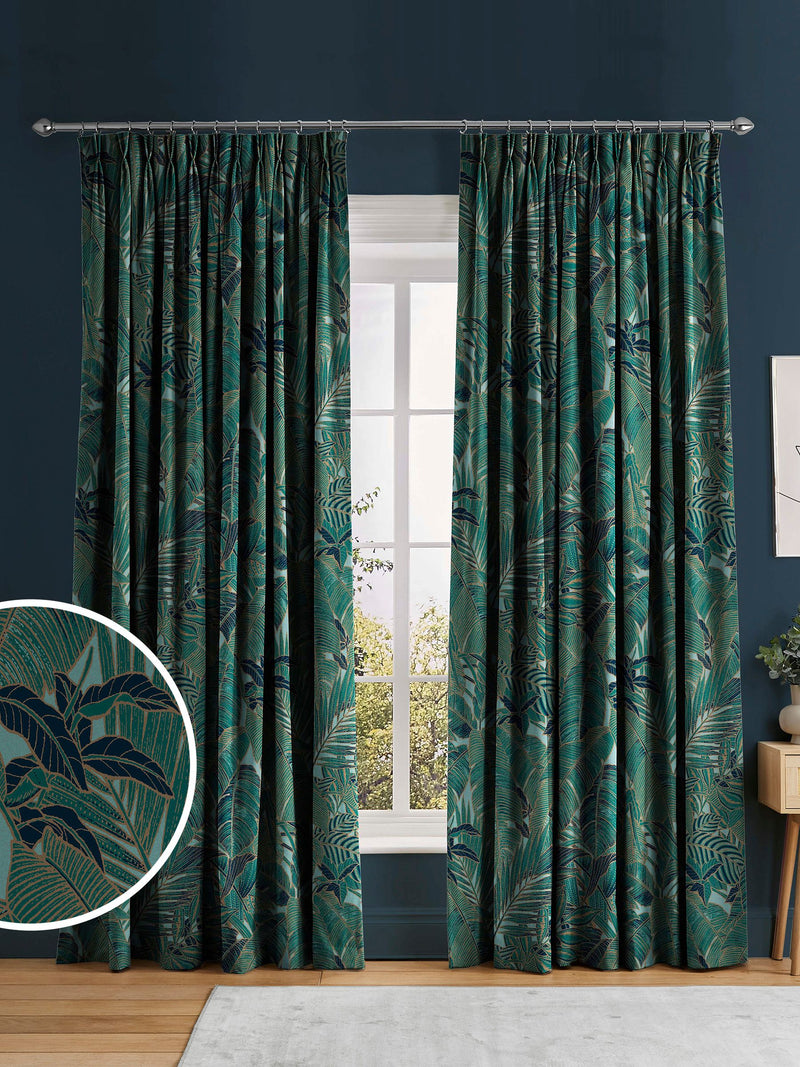 Graham & Brown Green Paradys made to measure curtains - British product