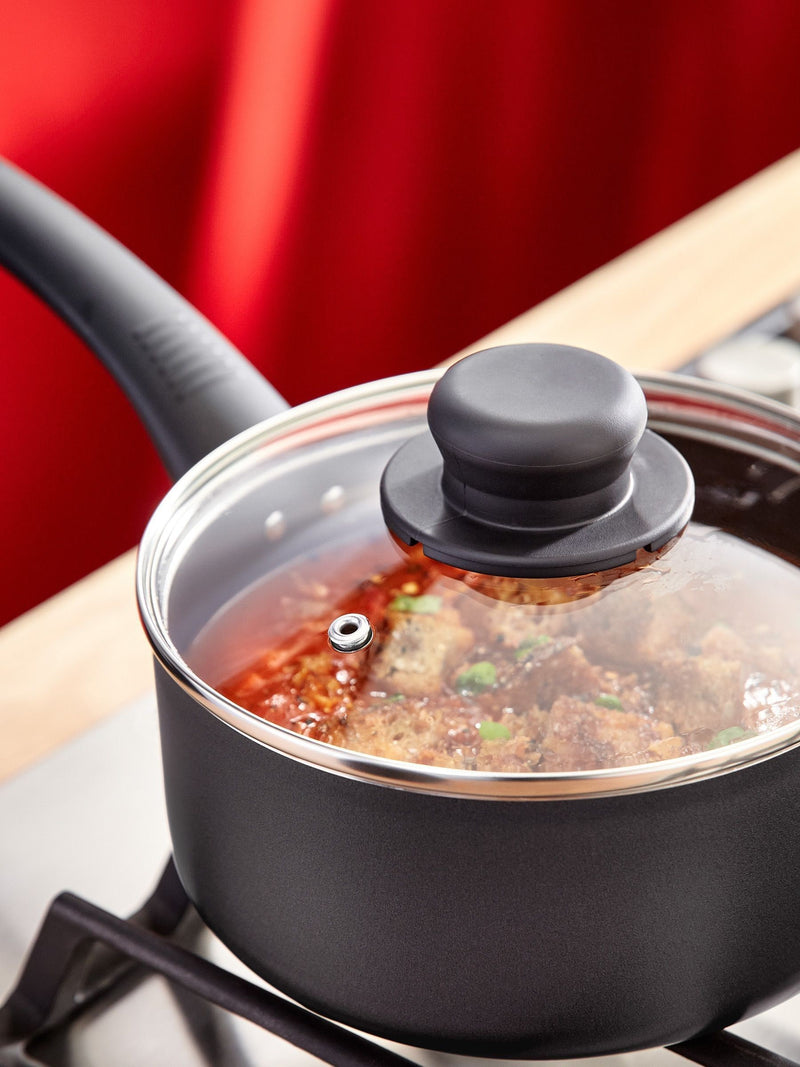 Judge 3 piece black aluminium saucepan set, UK version