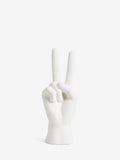 Cream peace hand ornament sculpture 20x6x8cm - British product