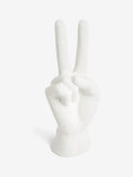 Cream peace hand ornament sculpture 20x6x8cm - British product