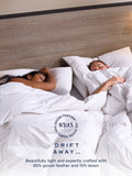 Snuggledown medium support pillow with cotton cover, imported from the UK