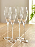 Clear Nova champagne flutes set of 4 - British product