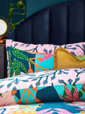Furn Multicolour Coralina Reversible Tropical Duvet Cover And Pillowcase Set