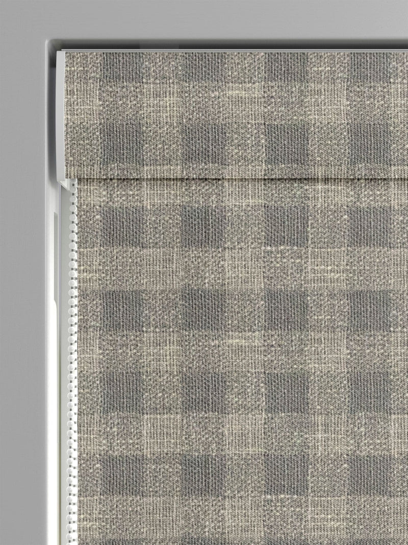 Laura Ashley grey gingham Roman blind made to measure, imported from the UK