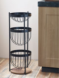 Bronx black storage basket stand with dimensions 72x28x28cm - British product