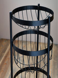 Bronx black storage basket stand with dimensions 72x28x28cm - British product