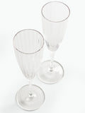 Jasper Conran London clear fluted champagne flute glasses set of 4, UK version