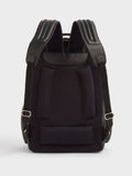Osprey London Lockton black leather backpack, imported from the UK