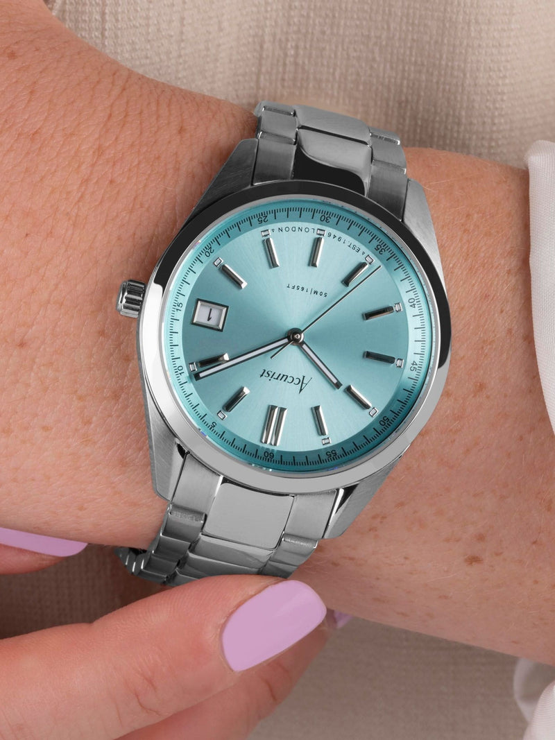 Accurist Silver everyday watch with stainless steel case and bracelet - British product