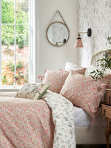 Next Laura Ashley Pink Coral Loveston 100% Cotton Reversible Duvet Cover and Pillowcase Bedding Set- Buy online at McGrocer
