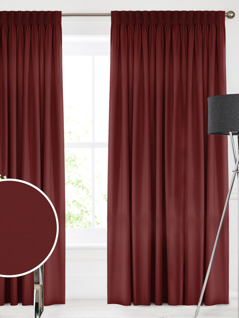 Montero Velvet claret red made to measure curtains, UK version