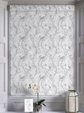 Roman blind in Carren Silver design with birds and branches, UK version