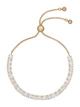 Bracelet coulissant Ted Baker Icon, couleur or, cristal transparent, 21 cm