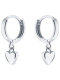 Ted Baker silver tone tiny heart huggie earrings (British brand)