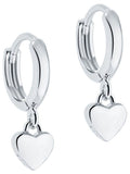 Ted Baker silver tone tiny heart huggie earrings (British brand)