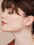 Ted Baker silver tone tiny heart huggie earrings (British brand)