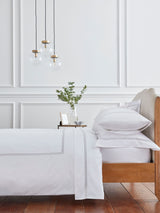 Truly White Satin Stitch 100% Cotton Flat Sheet