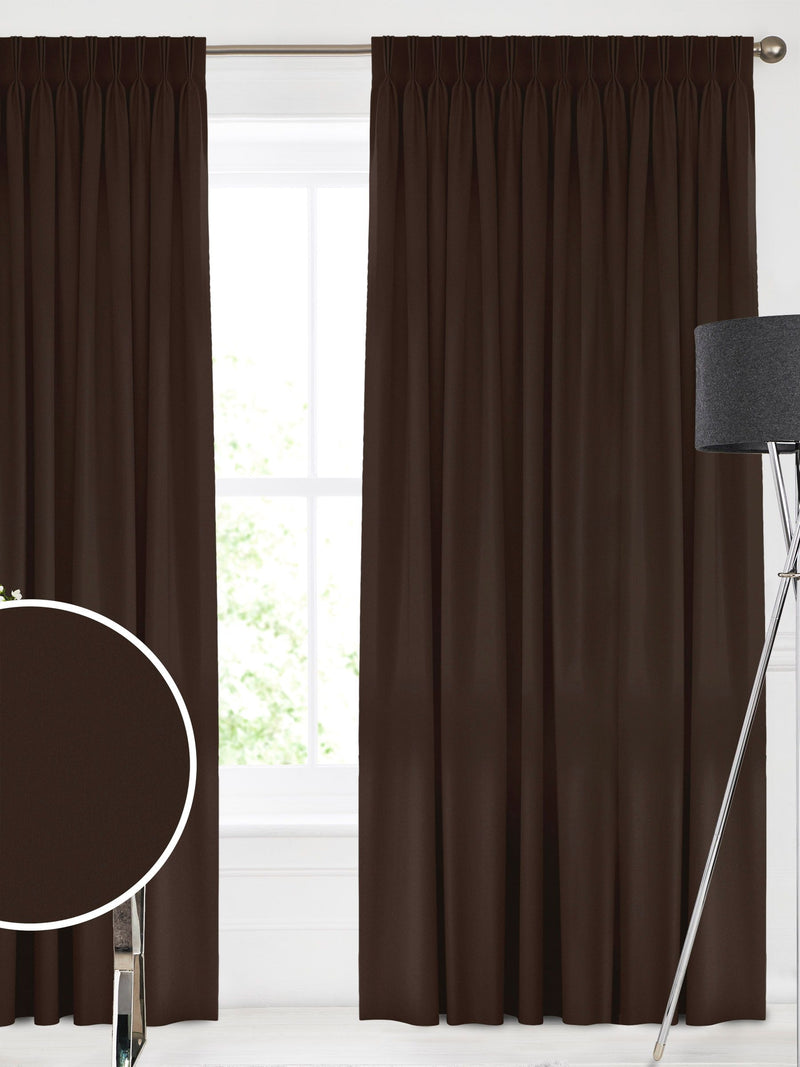 Montero velvet curtains espresso brown made to measure, imported from the UK
