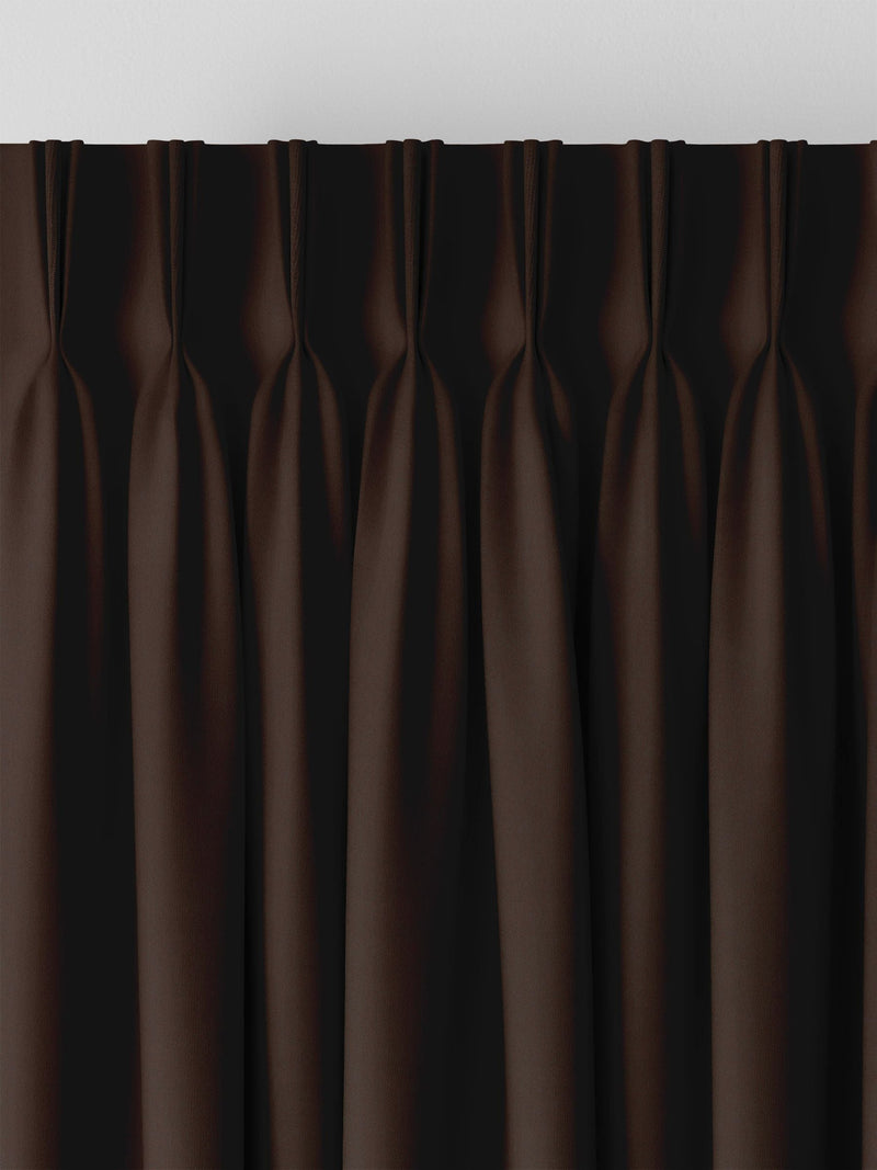 Montero velvet curtains espresso brown made to measure, imported from the UK